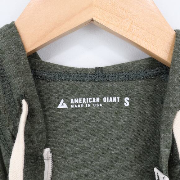 American Giant Womens Lightweight Full Zip Forest Night Heather Small NWOT - Picture 3 of 7